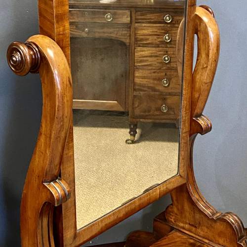 Victorian Mahogany Cheval Dressing Mirror image-2