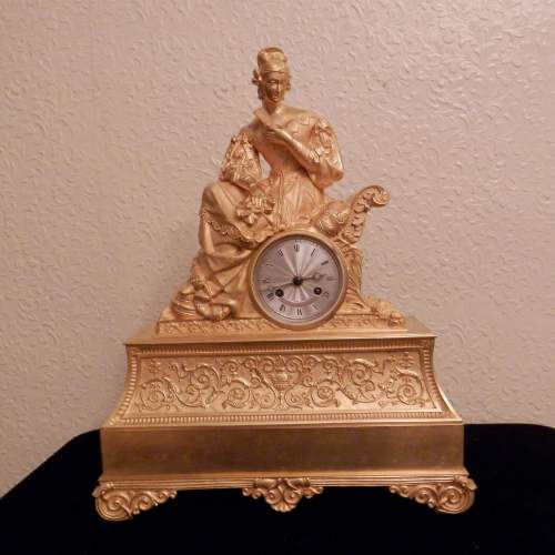 Early 19th Century French Gilt Bronze Clock image-1