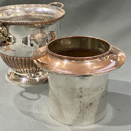Pair of Early 19th Century Unusual Silver Plate Wine Coolers image-4