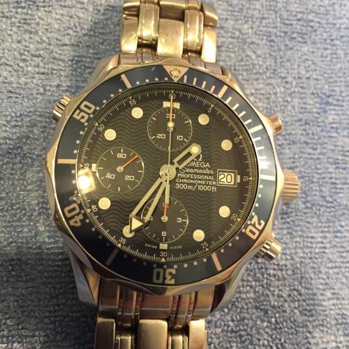 Omega Seamaster Professional Chronometer Blue Faced Watch image-1