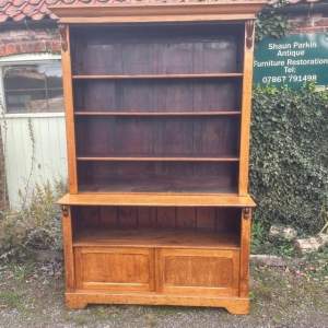 19th Century Open Fronted Oak Dresser Book Case