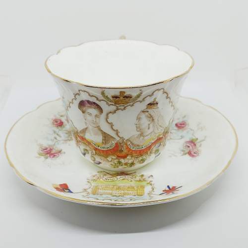 Queen Victoria Diamond Jubilee Commemorative Cup and Saucer image-1