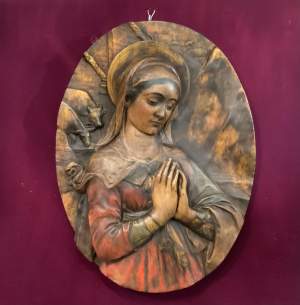 Stunning Large French Religious Wall Plaque - Very Unusual Piece