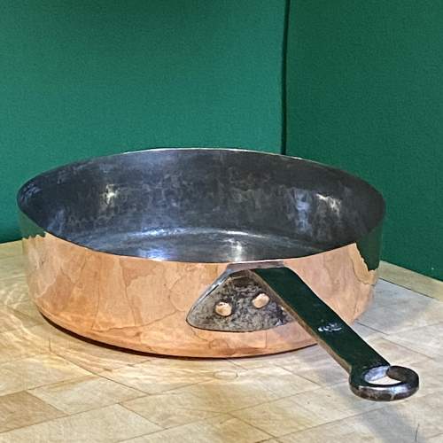 Vintage Shallow Copper Pan image-1
