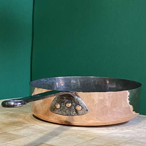 Vintage Shallow Copper Pan image-3