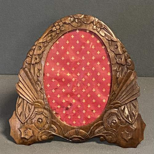 Art Deco Style Carved Oak Picture Frame image-1