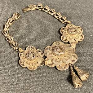 Victorian Silver Filigree Bracelet