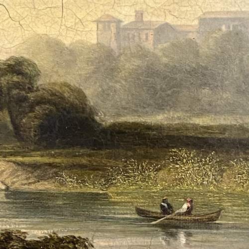 19th Century Edmund John Niemann Oil on Canvas River Scene image-3