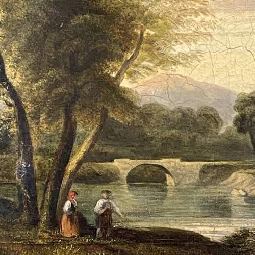 19th Century Edmund John Niemann Oil on Canvas River Scene image-2