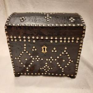 Small 19th Century Leather Casket