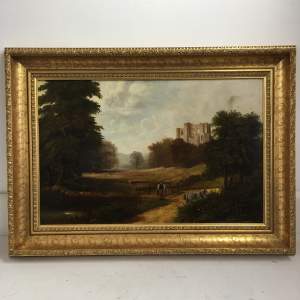 Attractive Antique Oil Painting Landscape - Monogrammed and Dated