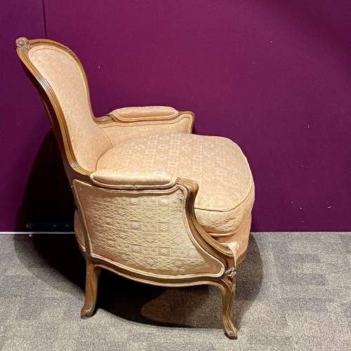 French Carved Beech Armchair image-3