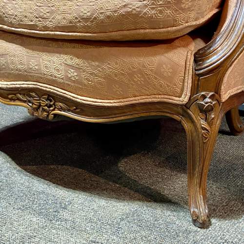 French Carved Beech Armchair image-6