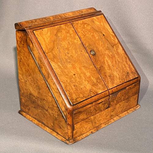 Victorian Burr Walnut Stationery Box image-1