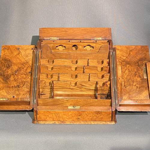 Victorian Burr Walnut Stationary Box image-4