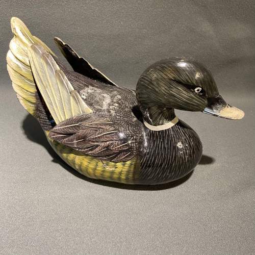 Vintage Painted Wood Decoy Duck image-1
