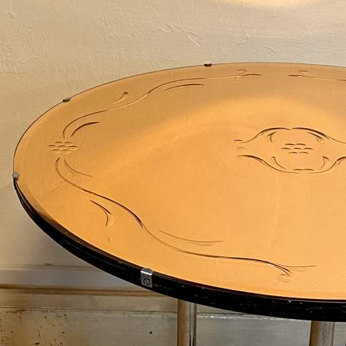Art Deco Peach Mirror Top Table image-2