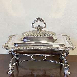 19th Century Silver Plated Chafing Dish