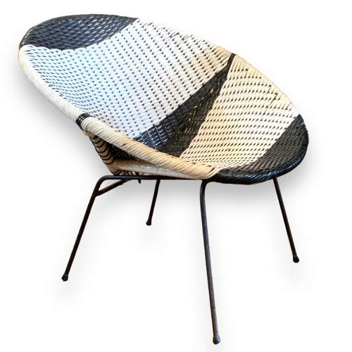 Mid Century Sputnik Woven Wicker Chair image-1