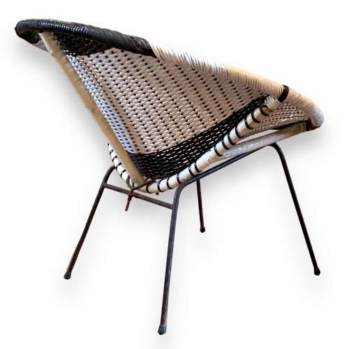Mid Century Sputnik Woven Wicker Chair image-3