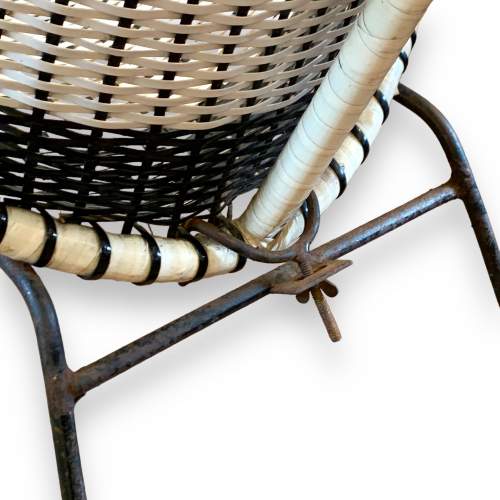 Mid Century Sputnik Woven Wicker Chair image-4