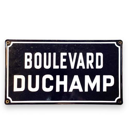 Boulevard Duchamp French Enamel Sign image-1