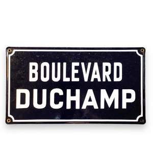 Boulevard Duchamp French Enamel Sign