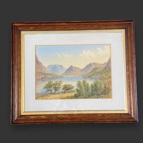 Early 20th Century Lake District Watercolour Painting - Ullswater image-1