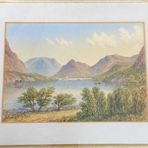 Early 20th Century Lake District Watercolour Painting - Ullswater image-2