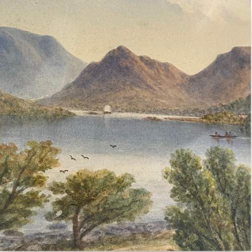 Early 20th Century Lake District Watercolour Painting - Ullswater image-3