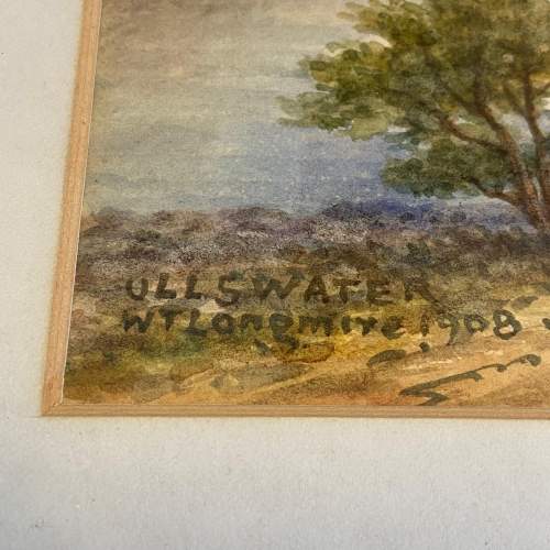 Early 20th Century Lake District Watercolour Painting - Ullswater image-4
