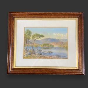 Early 20th Century Lake District Watercolour Painting - Rydal Lake