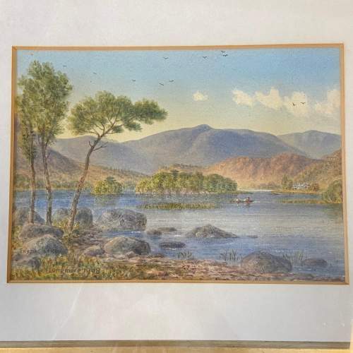 Early 20th Century Lake District Watercolour Painting - Rydal Lake image-2