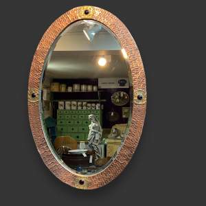 Arts and Crafts Copper and Brass Wall Mirror