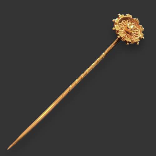 Victorian 15ct Gold Stick Pin image-1