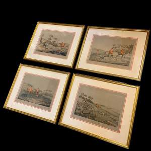 Henry Alken Set of Four Vintage Hunting Prints