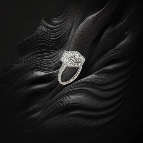 18ct Unusual Gold Diamond Ring image-1