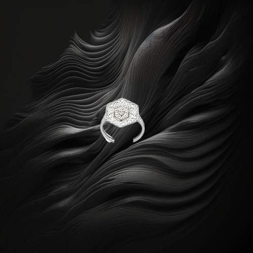 18ct Unusual Gold Diamond Ring image-5