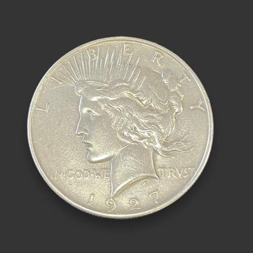 1927 Silver Peace Dollar image-2