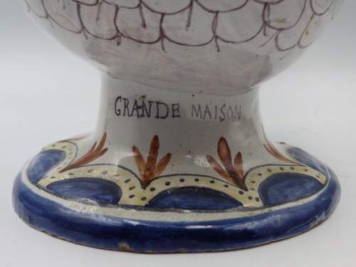 Henriot Quimper 19th Century French Faience Pottery Large Grande Maison Duck image-2