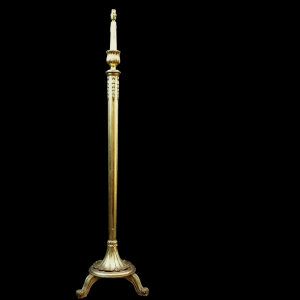 Italian 20th Century Decorative Vintage Giltwood Standard Lamp