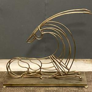 Large Metal Sculpture of an Antelope