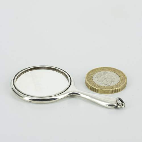 A Lovely Miniature Silver Hand Mirror image-1