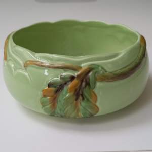 Clarice Cliff Hand Painted Moulded Chestnut Bowl