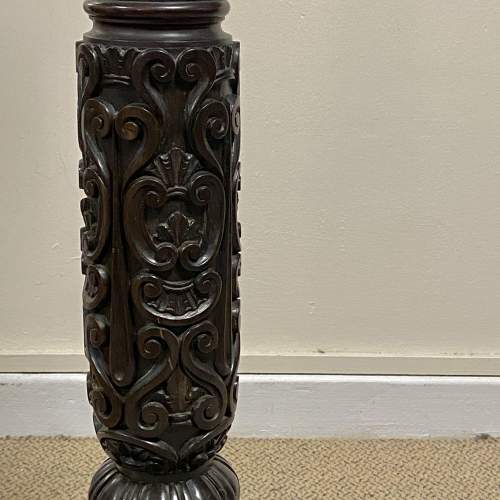 Early 20th Century Carved Mahogany Plant Stand image-5