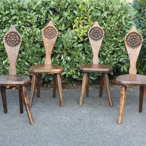 Set of Four Mid 20th Century Dining Chairs in the Style of Jack Grimble image-1