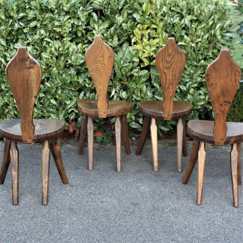 Set of Four Mid 20th Century Dining Chairs in the Style of Jack Grimble image-3