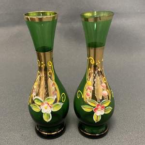 Pair of Victorian Venetian Glass Vases