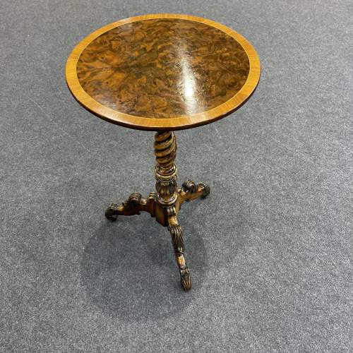 Early Victorian Burr Walnut Occasional Wine Table image-1
