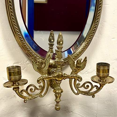 Victorian Brass Girandole Mirror image-3